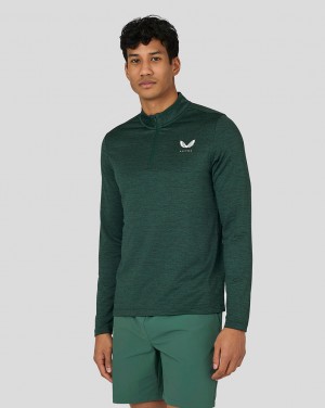 Castore Active Marl Quarter Zip Groen | AIBY-93085