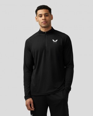 Castore Adapt Quarter Zip Top Zwart | FMUX-78361