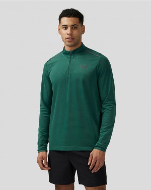 Castore Apex Aeromesh Quarter Zip Groen | LMGE-97410