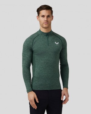 Castore Golf Body Mapped Seamless Quarter Zip Top Grijs | KUYH-80521