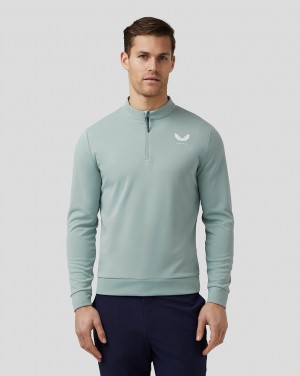 Castore Golf Club Classic Quarter Zip Top Blauw | FJIW-30154