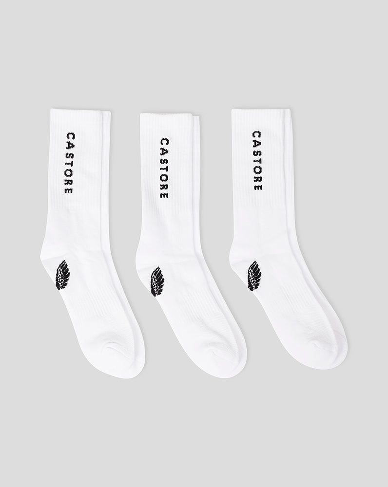 Castore Cushioned Crew Socks 3 Pack Wit | UQFO-26597